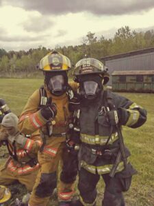 Two firefighters in full gear