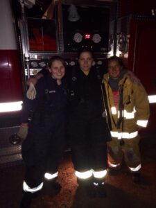 Three lady firefighters